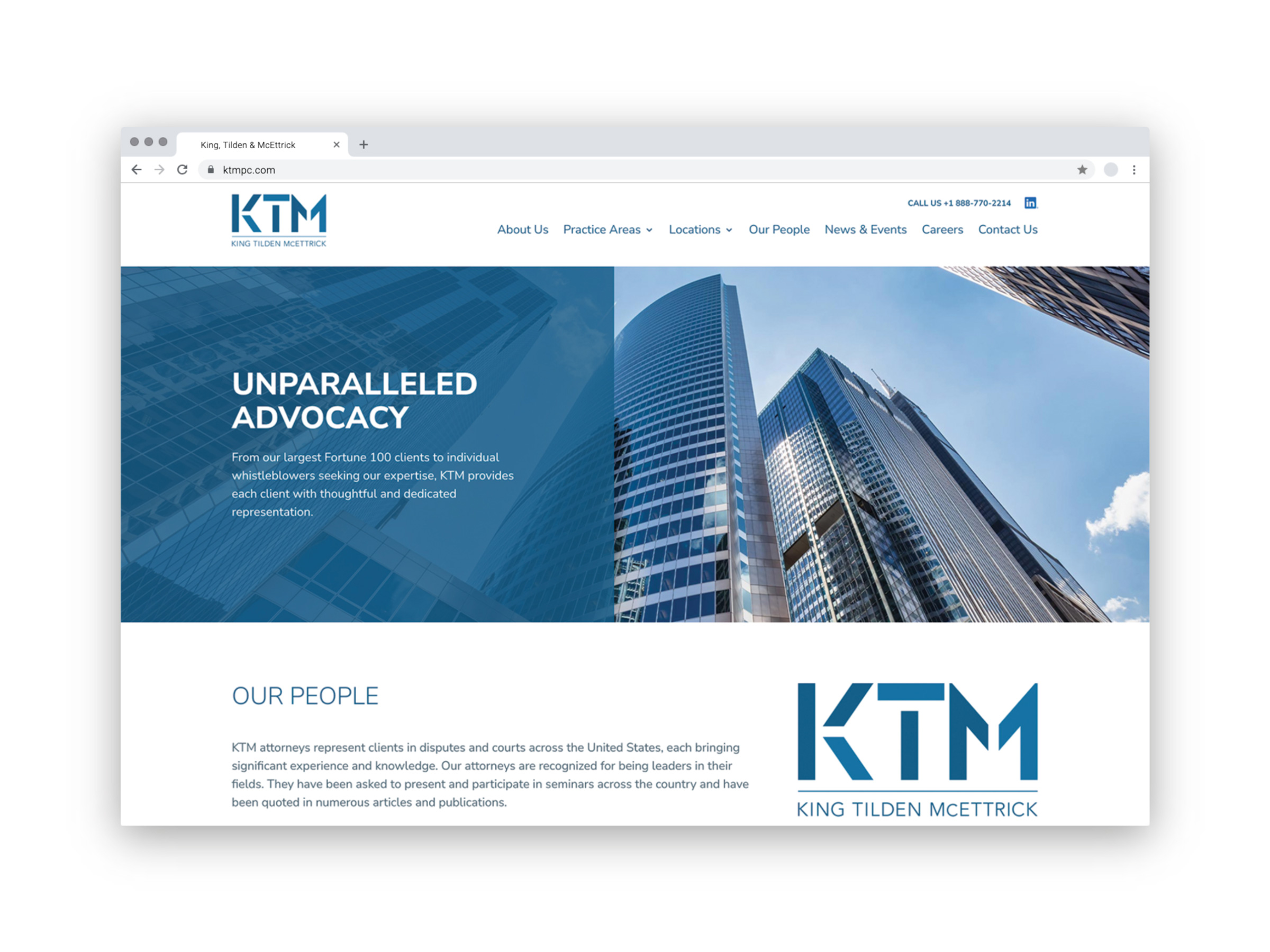 KTM homepage design