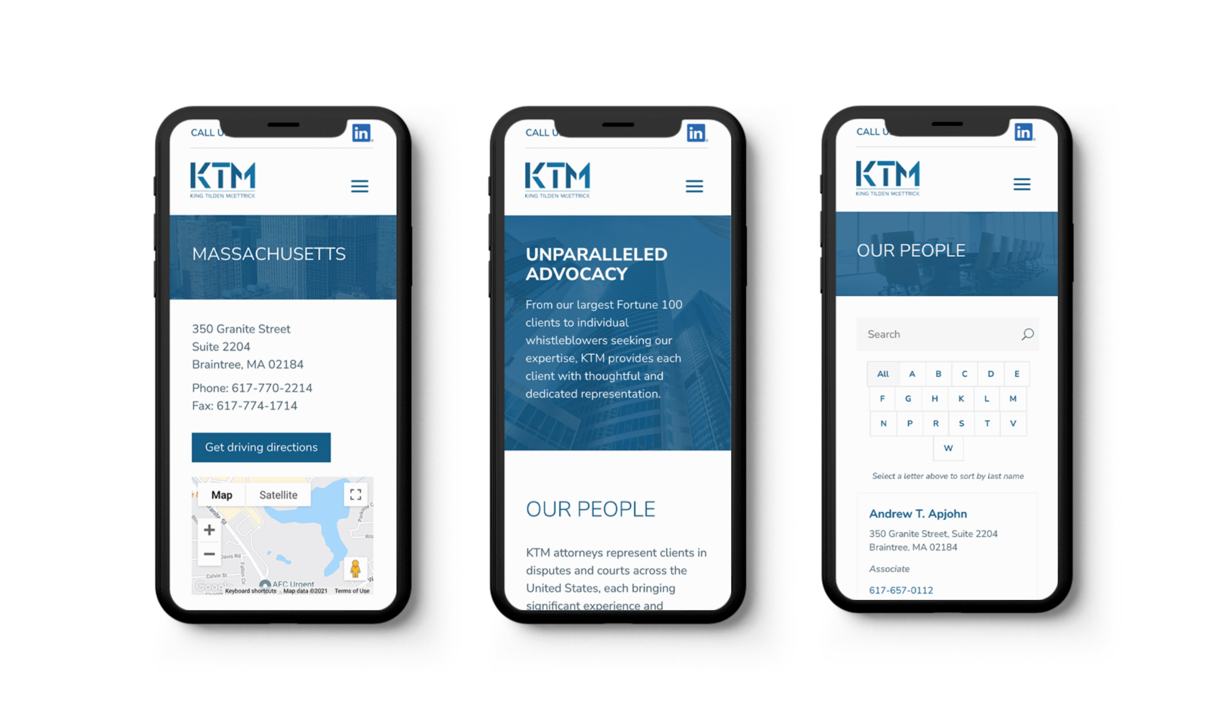 KTM mobile design