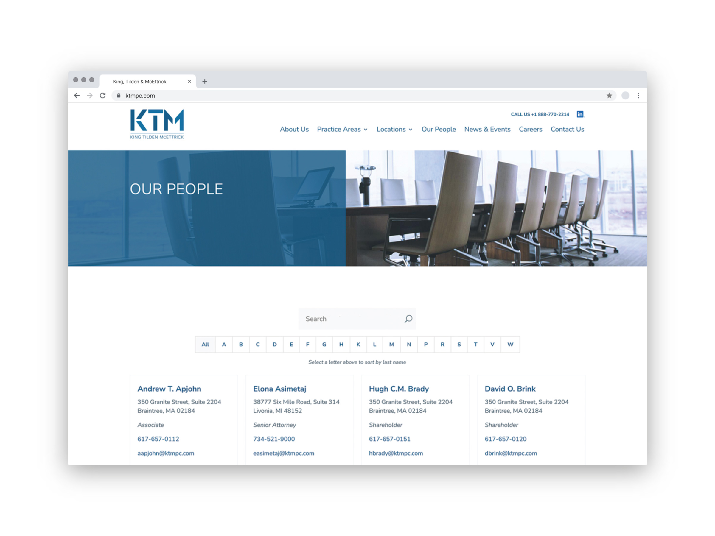 KTM website our people