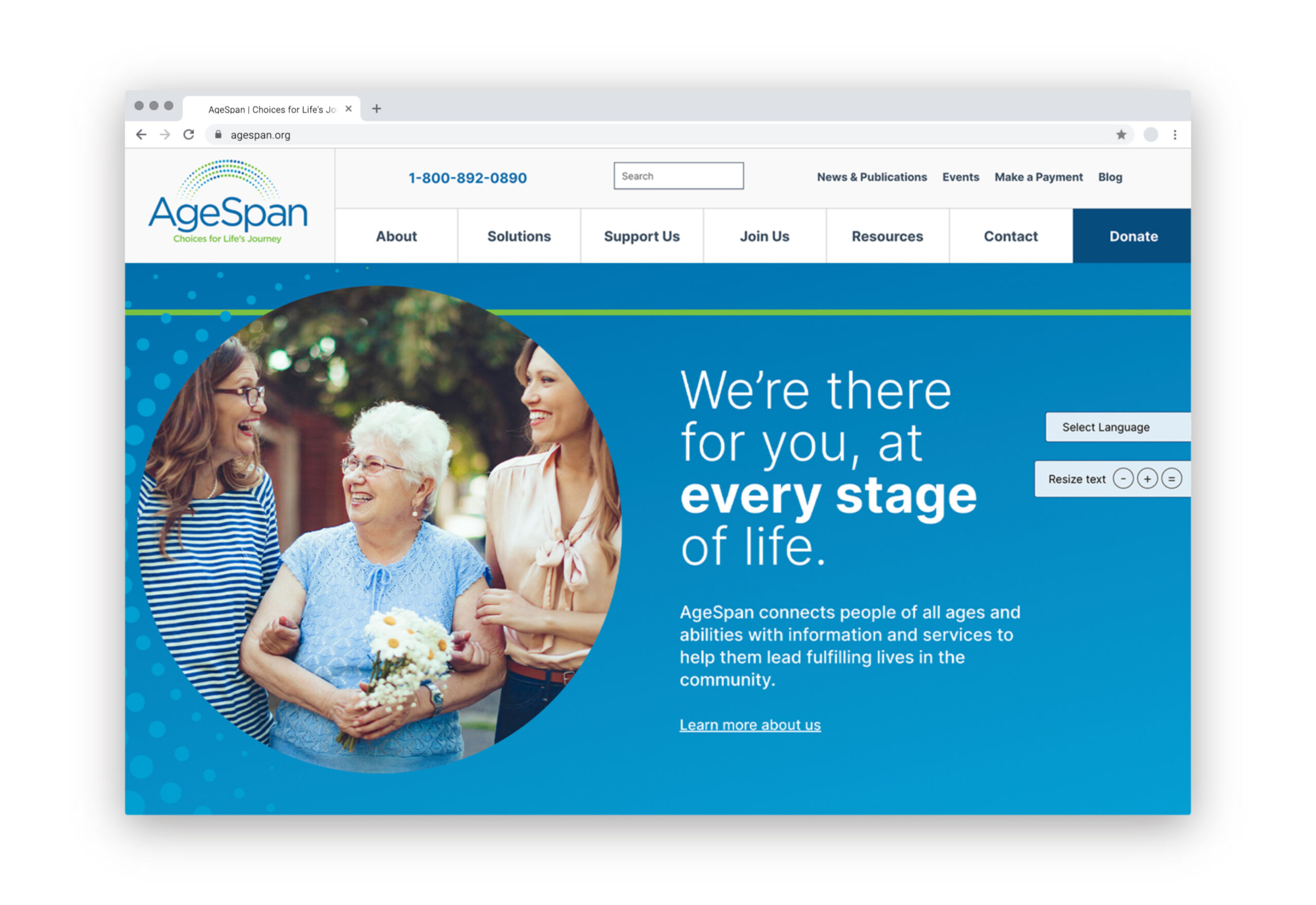 AgeSpan website