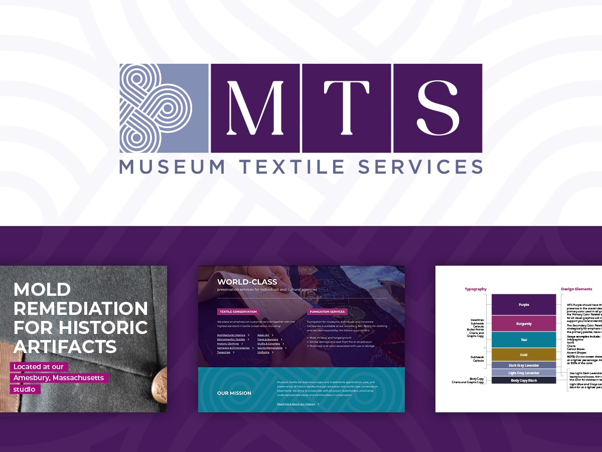 A new brand and website for Museum Textile Services 