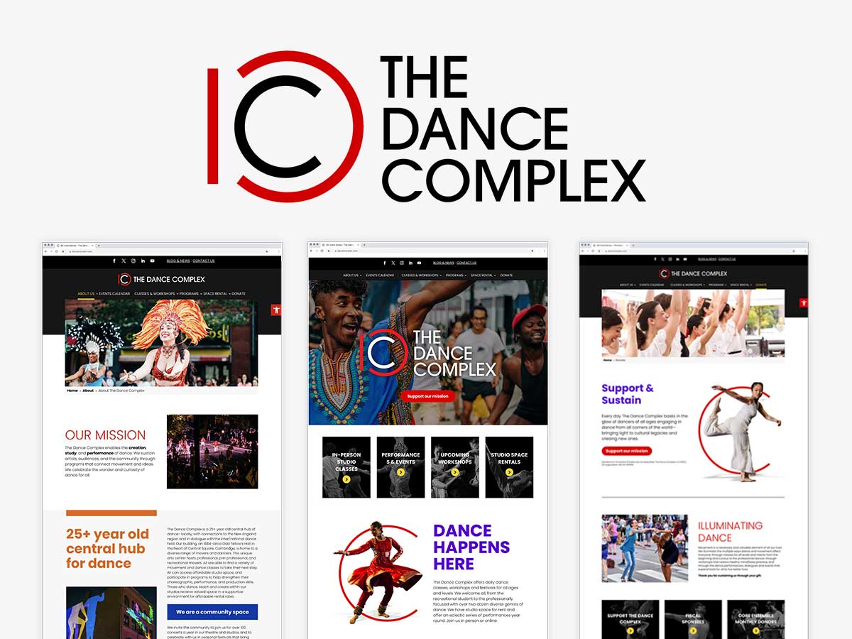 New brand and website for The Dance Complex